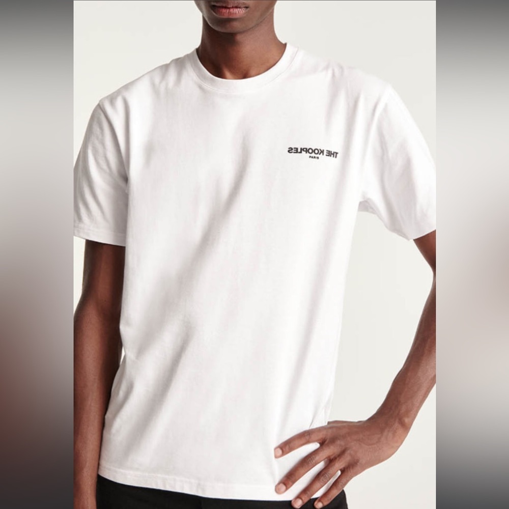 White t-shirt with The Kooples Paris Logo